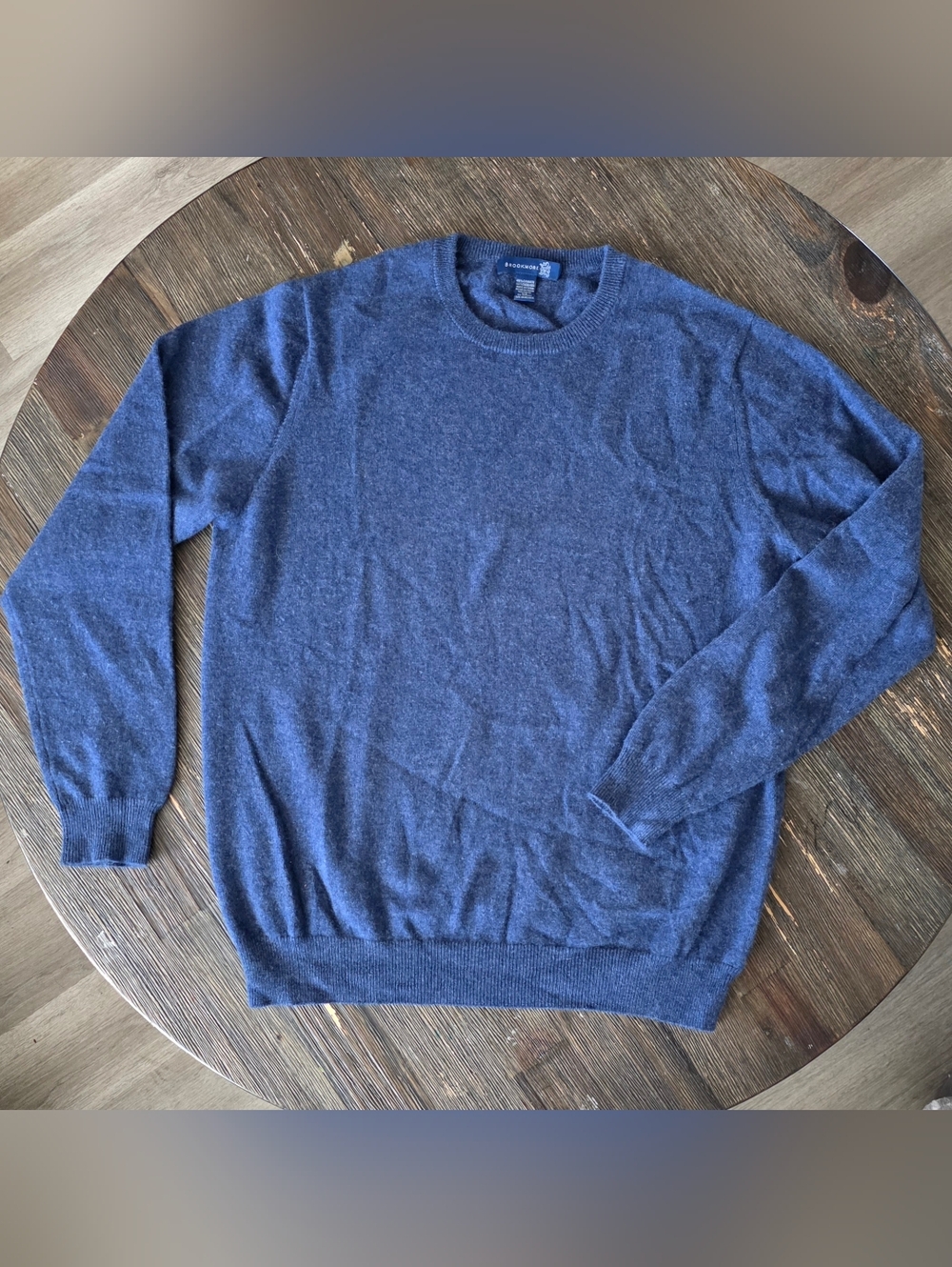 Cashmere Men's Crewneck Sweater - Dark Blue